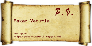 Pakan Veturia névjegykártya